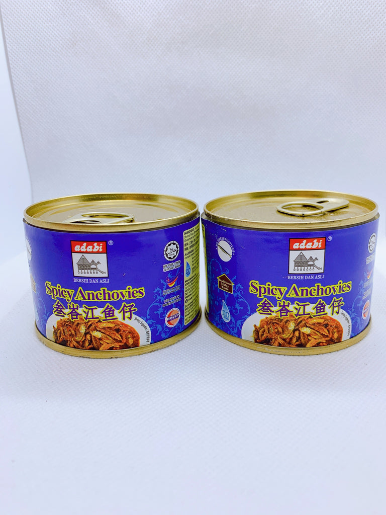 Promo 2 cans x Adabi Spicy Anchovies Sambal Ikan Bilis (160g