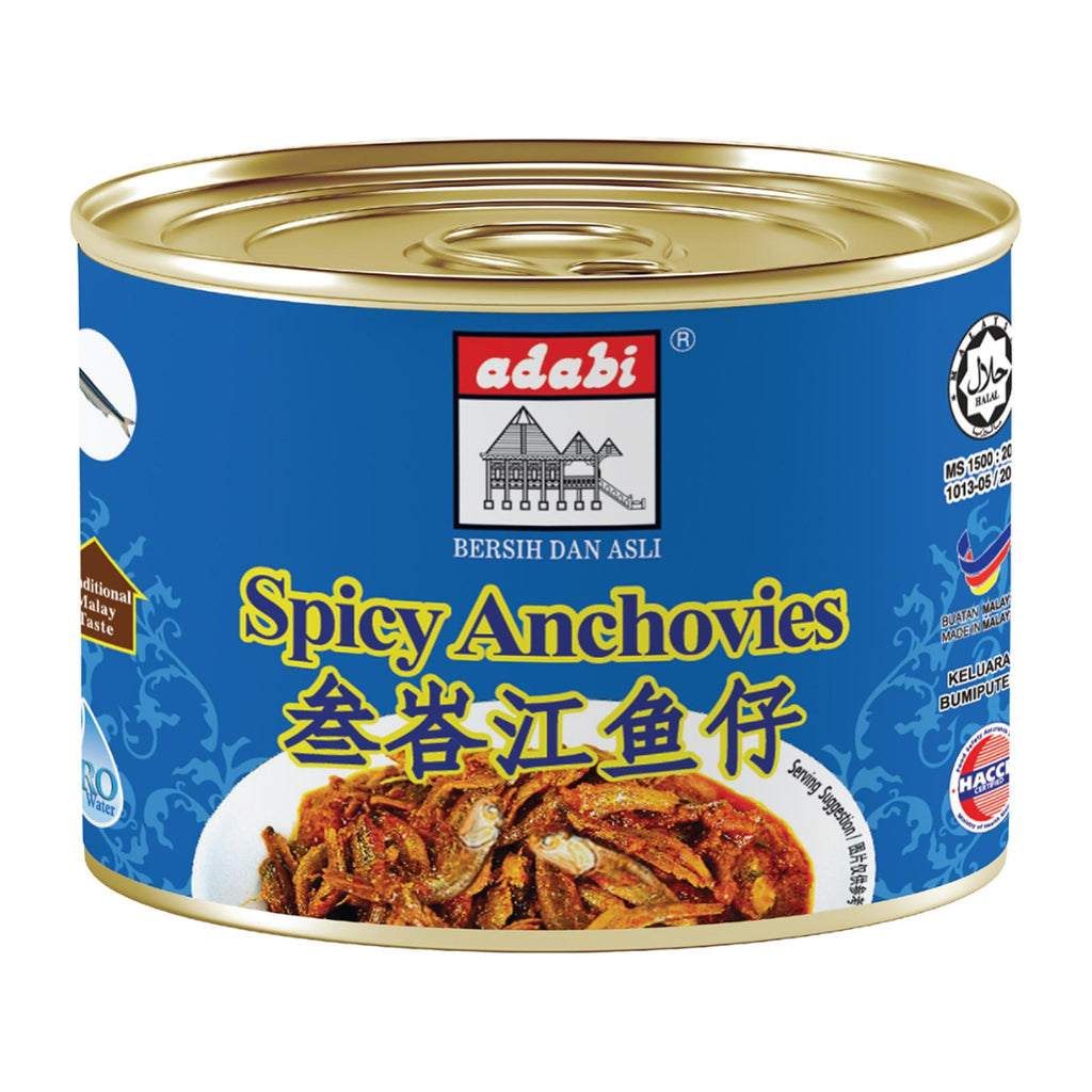 Promo - 2 cans x Adabi Spicy Anchovies Sambal Ikan Bilis (160g)